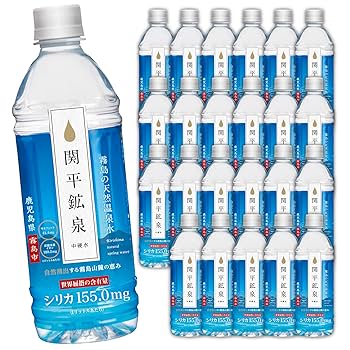 Amazon.co.jp: 関平鉱泉 シリカ水 [500ml×24本] シリカ155mg 中